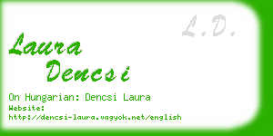 laura dencsi business card